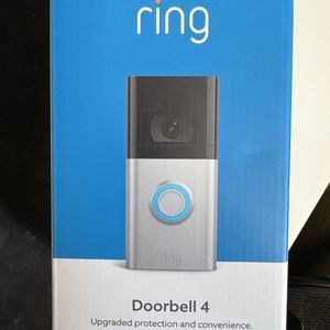 Ring Doorbell 4 - Satin Nickel Wifi Video Battery/Wired powered